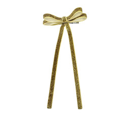 Shiny Ribbon Hair Clip – Gold